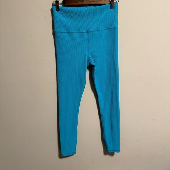 Athleta Elation Rib Tight In Blue- Size Medium - Picture 3 of 7